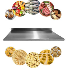 Stainless Steel Chopping Board, Professional Stainless Steel Chopping Board, Worktop for Kitchen Bar Restaurant, Worktop for Kneading Pizza Bread Cakes, Includes Non Slip Mat