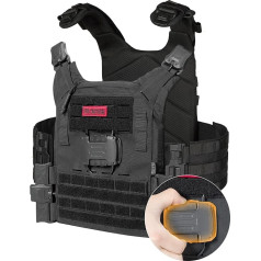 XR Plate Carrier One-Click Quick Release Tactical Airsoft Vest, black