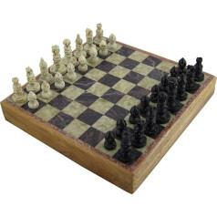 Strategy Board Games Unique Chess Sets and Board Box 30x30 Cm, Made in India