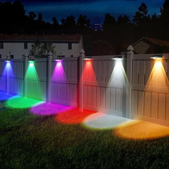 Quntis Solar Lights for Outdoor Wall 8 Pack Solar Wall Light Warm White Colourful 11 Modes LED Garden Decoration Outdoor Waterproof Outdoor Lighting Wall Lamp for Fence Balcony Patio Stairs Yard