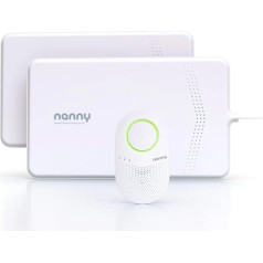 Nanny BM-03 Baby Monitor for Breathing Monitoring, 2 x Sensor Mats, Breathing Monitor for Babies from 1 kg, Medically Certified Baby Monitor, Made in the EU