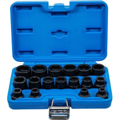BGS 9286 Power Socket Spanner Inserts, 12.5 (1/2), Extra Flat, 17 Pieces