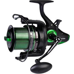 Angelrollen Doppelbremse Spinning Angelrolle Versiegeltes Kugellager Verhindert Maximalen Widerstand 21 Kg 10+1BB Karpfen Vorne Hinten Karpfenrolle (Color : Green, Size : 8000)
