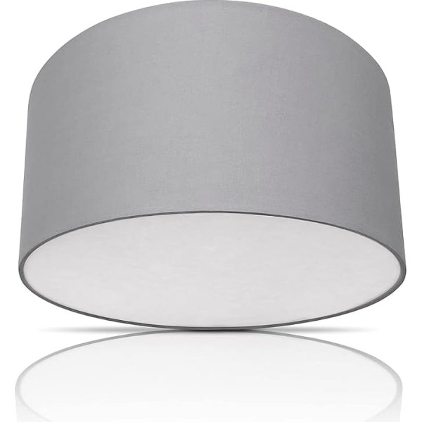 Lumare Ceiling Light E27 Socket Round Flat Bathroom Lamp, Living Room Ceiling Light, No Drilling & Replaceable, Warm White LED Light, Glass Lampshade for Hallway