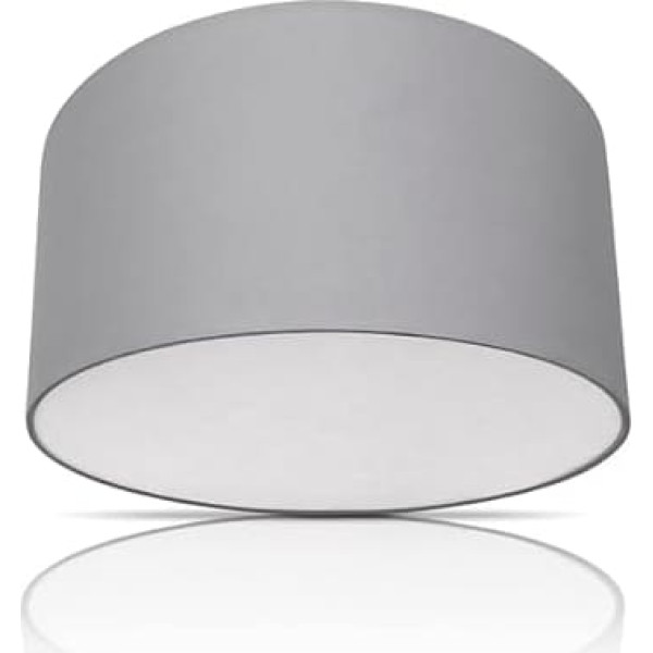 Lumare Ceiling Light E27 Socket Round Flat Bathroom Lamp, Living Room Ceiling Light, No Drilling & Replaceable, Warm White LED Light, Glass Lampshade for Hallway