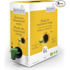 Bio Planet e Sunflower Oil Native Oil in Box (6 x 3 L)