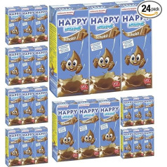 Happy Kiddis Drink Chocolate Cocoa Milk Cocoa Milk Drink 200 ml x 24 Tin With Pufai Grocery