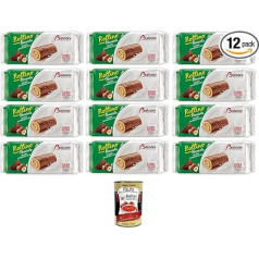 Balconi Rollino a Nocciola, Con Golosa crema alla Nocciola, hazelnut rolls, with delicious hazelnut cream 12 x 222 g + Italian gourmet polpa 400 g