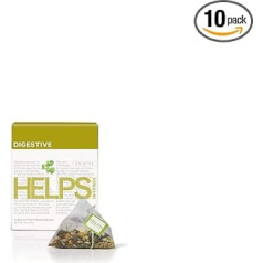 HELPS INFUSIONEN - Digestive Infusion with Chamomile, Mint, Anise and Fennel. Helps with Intensive Digestion. Box of 10 Pyramids.
