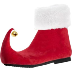 UxicRuya 1 Pair Cute Red Christmas Elf Shoes and Boots for Adults Men Women for Halloween