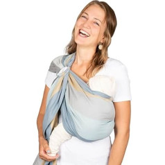 Hoppediz Ring-Sling Baby Sling from Birth 100% Organic Cotton Riga Design