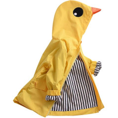 Miyanuby Toddler Baby Boys Girls Clothing Outfit Coat Cartoon Lightweight Hoodie Zip Outdoor Kids Raincoat Windbreaker Jacket