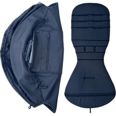 Stroller Accessory Replacement Kit Awnings and Cushions Compatible with YOYO 2 and YOYO+ Stroller, Double Layer Waterproof Fabric (Black)