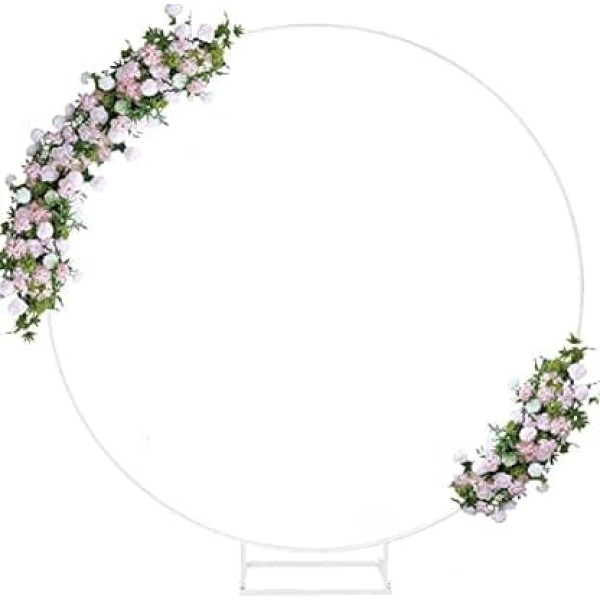 2 m Metal Balloon Arch Kit, Iron Wedding Arch, Balloon Arch Frame with Base, Balloon Ring, DIY Metal Round Balloon Arch Garland, Gold Wedding Arch