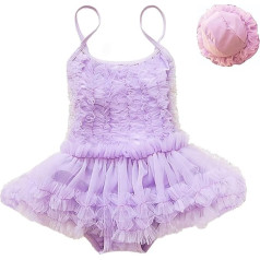 Baby Girls' Princess Lace Layer Tankini Swimsuit Tutu Dress One-Piece Swimwear Bikini Sets