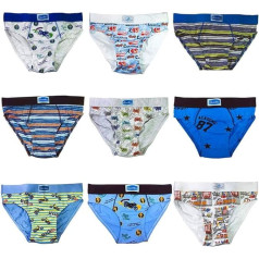 GASOLINO (9 pieces) baby briefs made of elastic cotton, pattern according to availability (image is example)