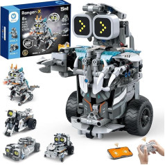 Sillbird Technik Robot Children for Boys, 5-in-1 Dragon / Robot / Motorcycle Programmable Building Toy with Remote Control & App, Creative Gift for Children from 8+ Boys Girls (646 Pieces)