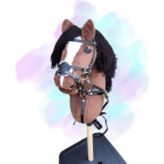 Magic Hobby Horse Hobby Horse Brown with Head and Chest Band A3 for Children from 7 Years