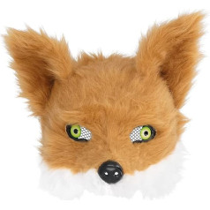 Boland 56764 Fox Mask with Plush, Face Mask, Half Mask, Animal Mask for JGA and Carnival, Fancy Dress Costumes