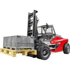 bruder 02513 Linde HT160S Forklift with Plate and 3 Grid Boxes 1:16 Forklift Truck, Vehicle, Shipping & Logistics, Farm