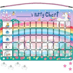 Amonev AMNVUNICORNPOTTYCHRT03 Potty Training Reward Chart Unicorn M