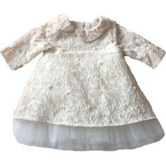Elegant Christening Dress, Party Dress, Cotton Flower Girl Dress