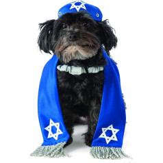 Rubies Yarmulke and Tallis Pet Hanukkah Outfit M/L