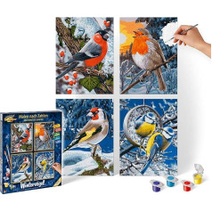 Schipper 609340661 Winter Birds (Quattro) Paint by Number, Multicolor
