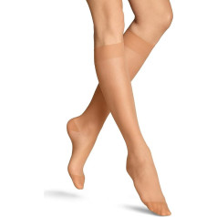 Invisible knee-high women's fine stockings in 15 denier look