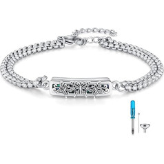 REDSUN Urnen Armband 925 Sterling Silber Libelle/Schmetterling/Kompass/Viking Keltische Knoten/Lotus Urne Armreifen für Asche Memorial Keepsake Kremation Feuerbestattung Schmuck für Damen Herren