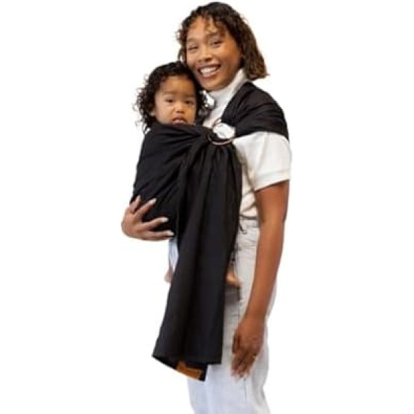 WildBird - Ring Sling Baby Carrier - Newborn up to 35lbs - For Moms, Dads and Caregivers - 100% Natural Belgian Linen Fibres - Versatile and Adjustable - 90