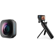 GoPro Max Lens Mod 2.0 (HERO12 Black) - Official Accessories & Volta (Versatile Handle, Charger, Tripod and Remote Control) - Official Accessories, APHGM-001-EU, Black