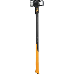 Fiskars IsoCore L Sledge Hammer for Driving In Wooden Stakes or Demolition Works, Length: 92 cm. Weight: Approx. 4.76 kg, Black / Orange, 1020219, 1020164