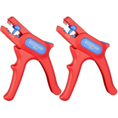 WEICON Tools Automatic Wire Stripper No. 6 for 0.2-6 mm² Cable up to 1000 Volts, Set of 2