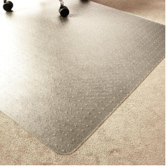 Marvelux 75 x 120 cm Upgraded Polymer Durable Eco Friendly Office Chair Mat for Low and Standard Pile Carpets, Rectangular Transparent Carpet Protector