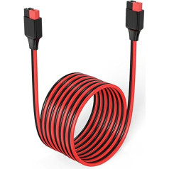 ELFCULB Anderson Extension Cable 12AWG Anderson Cable 45A Anderson Plug for Power Station Solar Generator (6M)