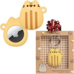 iFace x Pusheen Café Series Silicone Case for Apple AirTags [Cute Character Case] [Carabiner Keychain Clip Included] - Madeleine