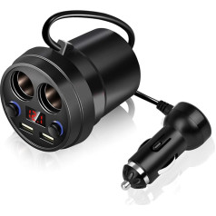 Cup Dual USB Car Charger Multifunctional Cigarette Lighter Car USB Battery with Cable for Phone Tablet PC Vehicle Parts