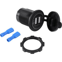 Dellx 5V 4.8A USB Charger Socket Plug Socket For 12V 24V Car Ship Rv