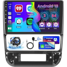 2GB + 64GB Android 13 Car Radio for Peugeot 406 1999-2004 Radio Wireless Apple CarPlay Android Car Bluetooth 9 Inch Screen Car Radio with Navigation Reversing Camera