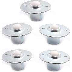 CY-19TB Flying Saucer Ball Bearing Conveyor Belt Roller Nylon Ball 19mm Diameter (Pack of 5)