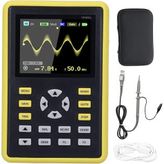 2.4 Inch LCD Display Digital Oscilloscope Set Handheld Mini Storage Oscilloscope Kit 5V 100MHz Bandwidth 500MS Sampling Rate with Probe USB Data Cable