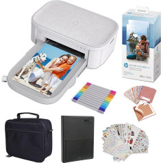 HP Sprocket Studio Plus 4 x 6 inch Instant Printer - Package: Photo Album, Marker, Photo Paper and Stickers