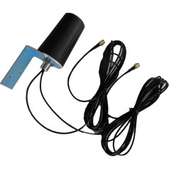 TK Star LTE 5G 4G MIMO 2 x 3 m SMA Outdoor Antenna Compatible with Router HTC 5G HUB, FritzBox 6850 5G, Huawei 5G CPE Pro 2, D-Link DWR-2010, Suitable for Nighthawk M5, Huawei E6878 5G