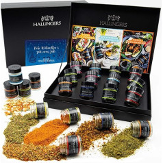 Hallingers Merry Christmas & Good New Year - Spices Christmas Gift Set Handmade, 12 Spices (Set) - Gift in Summer & as a Perfect Barbecue Gift | New Home Congratulations Friendsheep