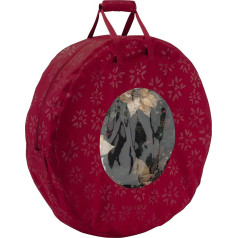 CLASSIC ACCESSORIES Aufbewahrungstasche für Weihnachtskranz, groß, Stoff, cranberry, 35