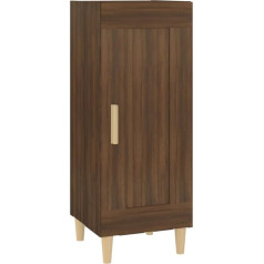 Vidaxl Sideboard Chest of Drawers Multi-Purpose Cabinet Standing Cabinet Living Room Brown Oak Look 34.5 x 34 x 90 cm Wood Material