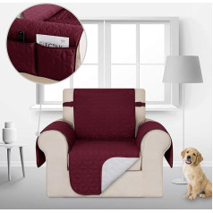 Deconovo Sofa Cover 1-Seater Burgundy