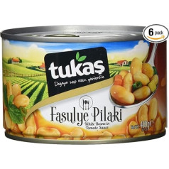 TUKAS White Beans in Tomato Sauce, Pack of 6 (6 x 400 g)