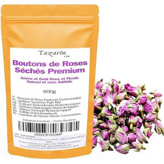 500 g Premium Food Plant Rose Buds - Infusion of Dried Atlas Rose Petals - Sweet and Floral Taste and Aroma - 100% Natural, Pure and No Additives | TazarinLtd